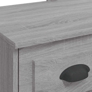 Schminktisch mit LED Grau Sonoma 90x42x132,5 cm