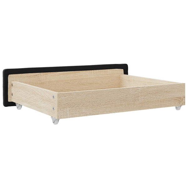 Bettschubladen Schwarz 2er-Set
