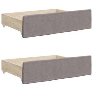 Bettschubladen 2er-Set Taupe
