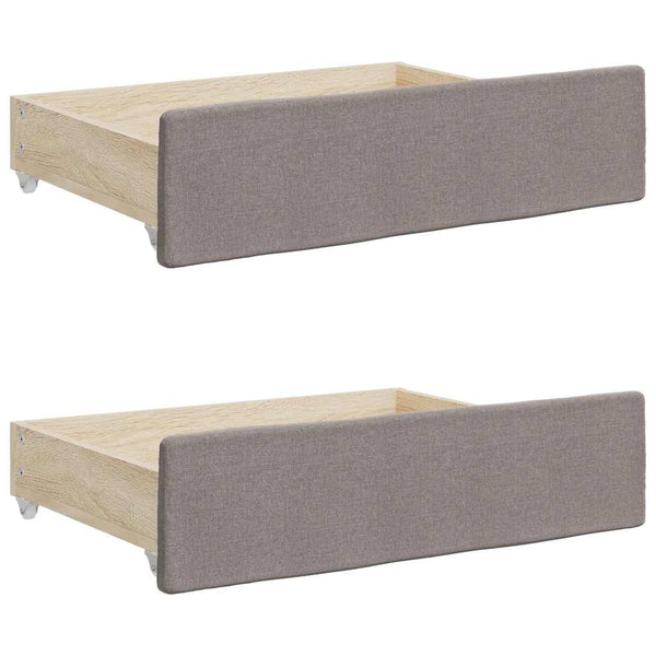 Bettschubladen 2er-Set Taupe