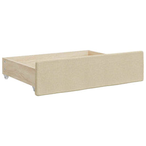 Bettschubladen Creme Holzwerkstoff 2er Set