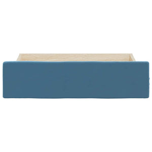 Blaue Bettschubladen mit Samt, 2er-Set