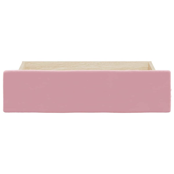 Bettschubladen Rosa Samt, 2er-Set