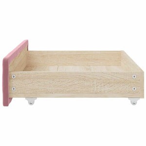 Bettschubladen Rosa Samt, 2er-Set