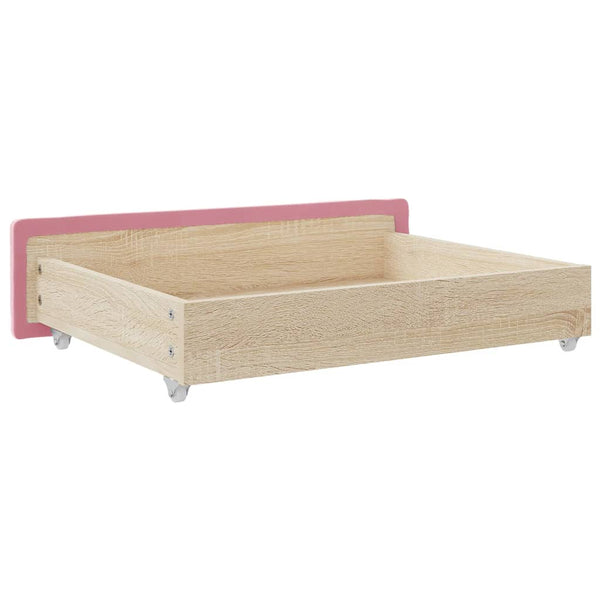 Bettschubladen Rosa Samt, 2er-Set