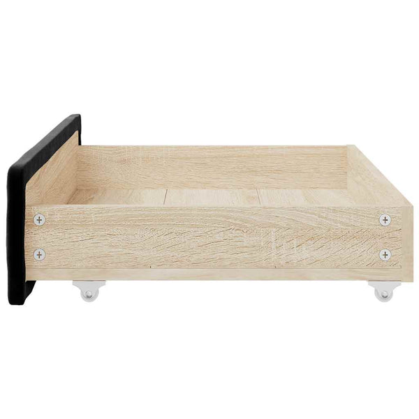 Bettschubladen Schwarz 2er-Set