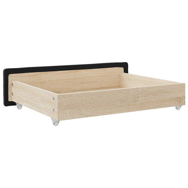 Bettschubladen Schwarz 2er-Set