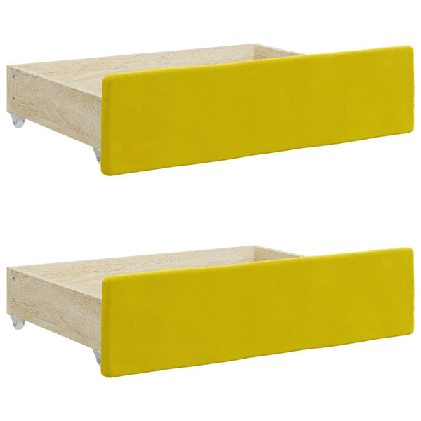 Gelbe Bettschubladen 2er-Set