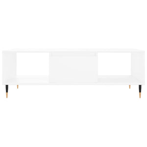 Weißer Couchtisch mit Stauraum, 104 cm