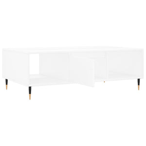 Weißer Couchtisch mit Stauraum, 104 cm