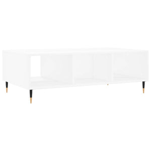 Weißer Couchtisch mit Stauraum, 104 cm