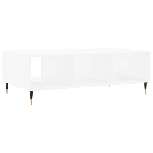 Weißer Couchtisch mit Stauraum, 104 cm