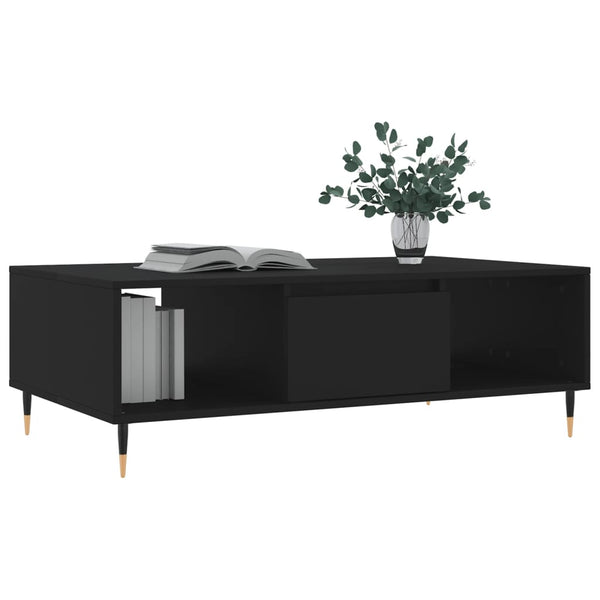 Schwarzer Couchtisch 104x60 cm