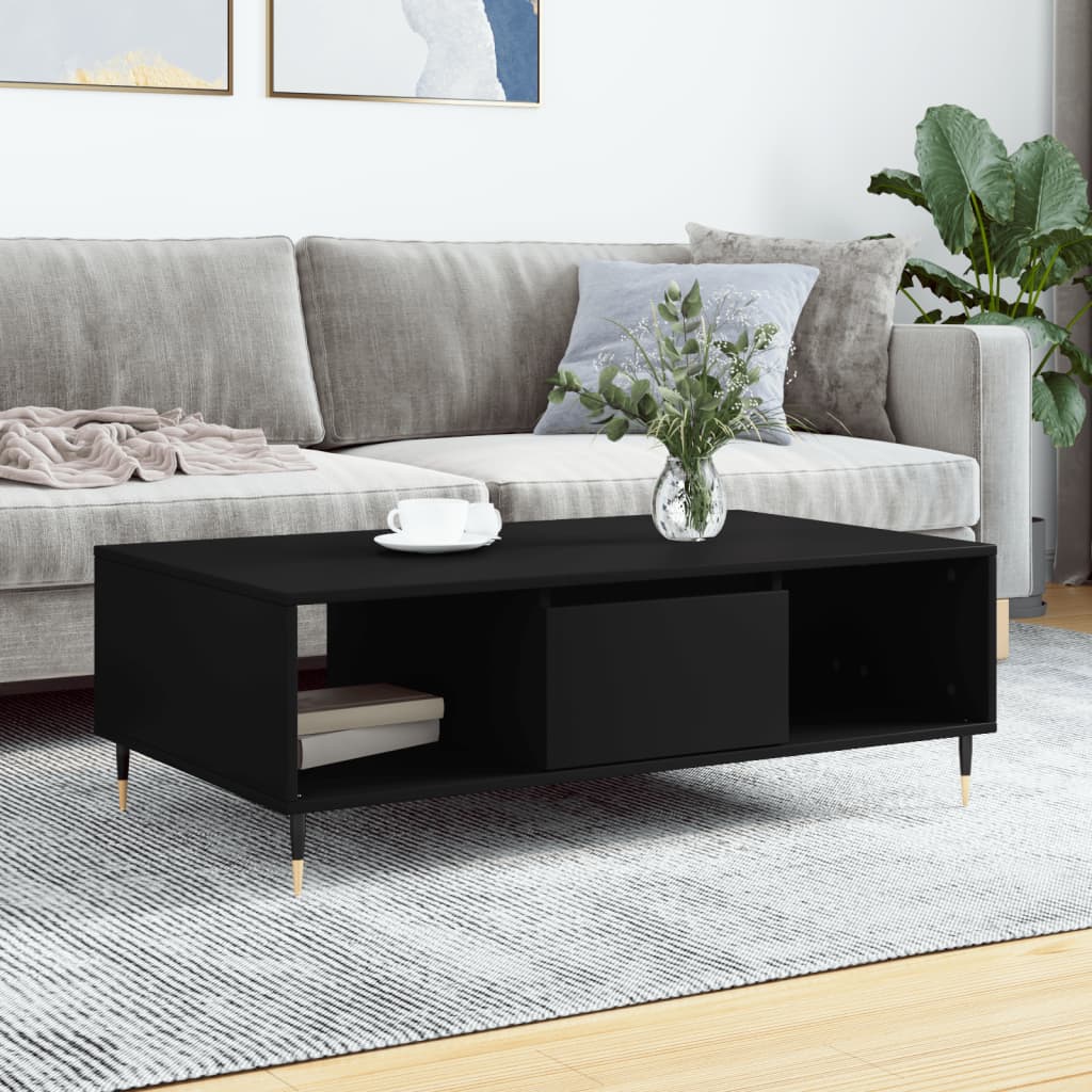Schwarzer Couchtisch 104x60 cm