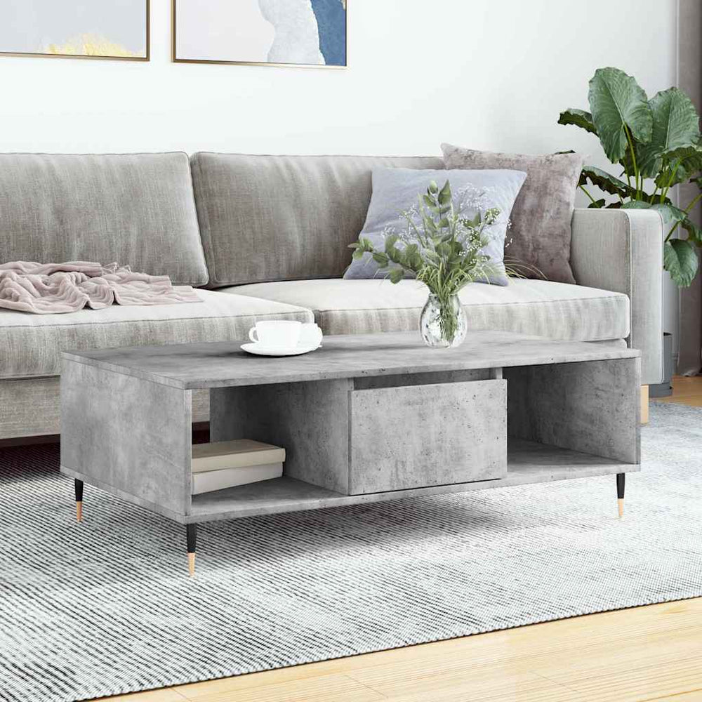 Betongrauer Couchtisch 104x60 cm