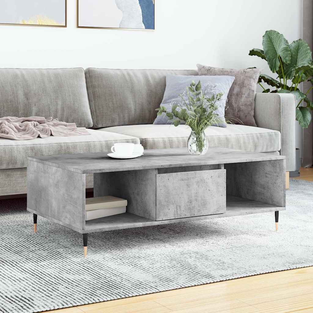 Betongrauer Couchtisch 104x60 cm