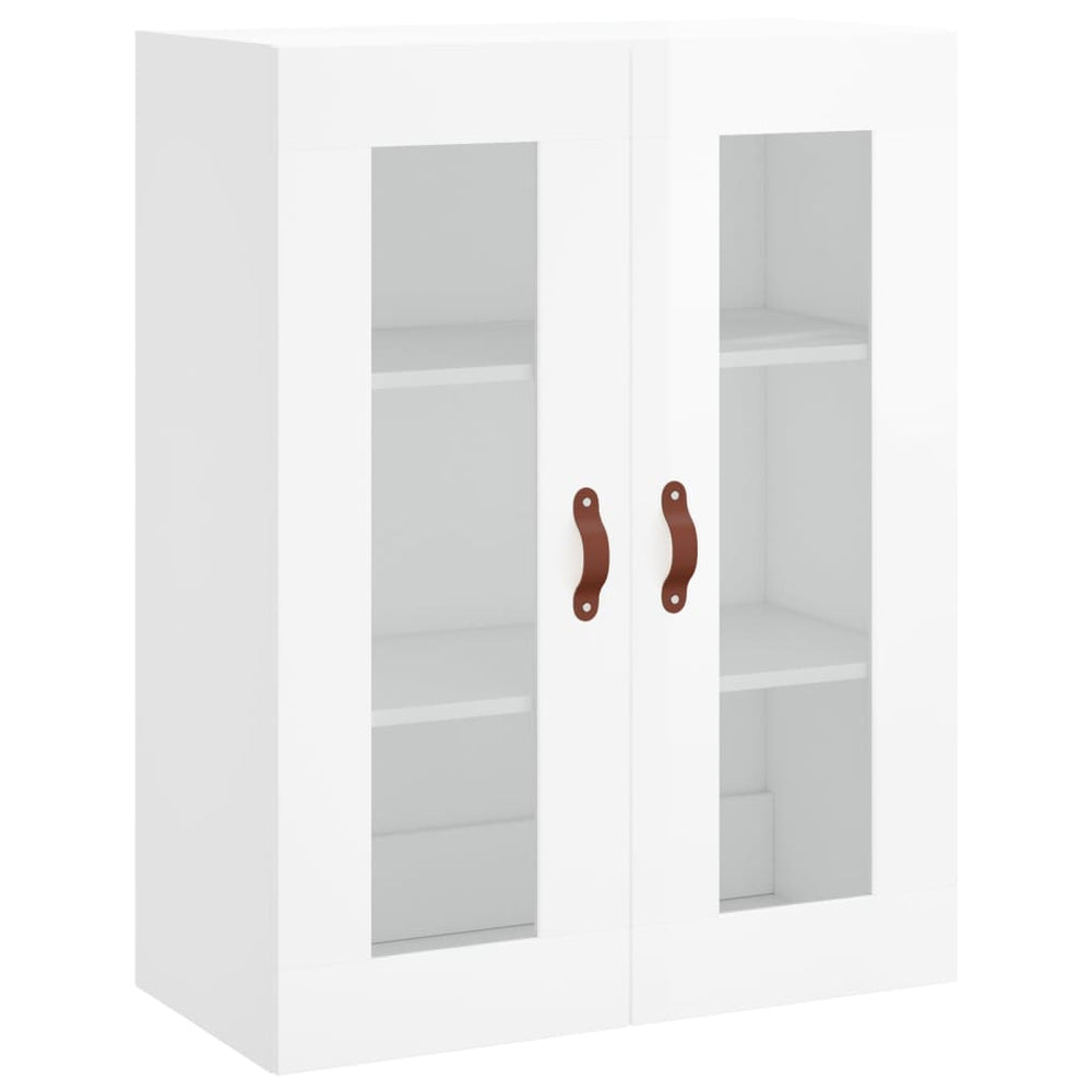 Hochglanz-Wandschrank Weiß 69,5x34x90 cm