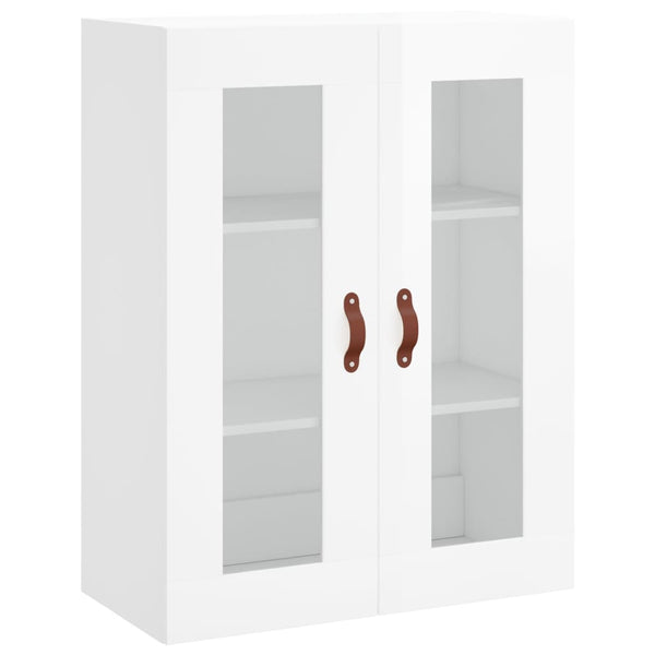 Hochglanz-Wandschrank Weiß 69,5x34x90 cm