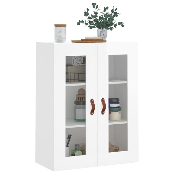 Hochglanz-Wandschrank Weiß 69,5x34x90 cm