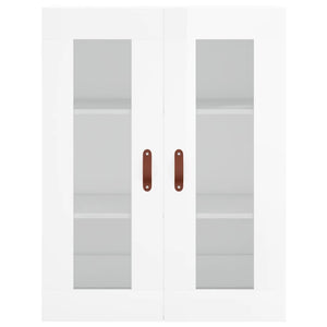 Hochglanz-Wandschrank Weiß 69,5x34x90 cm