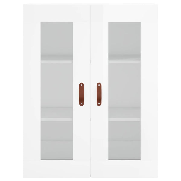 Hochglanz-Wandschrank Weiß 69,5x34x90 cm