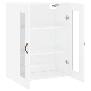 Hochglanz-Wandschrank Weiß 69,5x34x90 cm