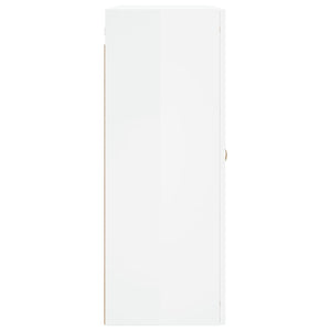 Hochglanz-Wandschrank Weiß 69,5x34x90 cm