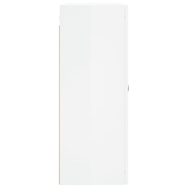 Hochglanz-Wandschrank Weiß 69,5x34x90 cm