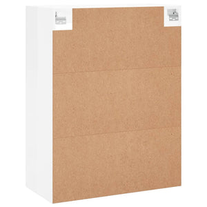 Hochglanz-Wandschrank Weiß 69,5x34x90 cm