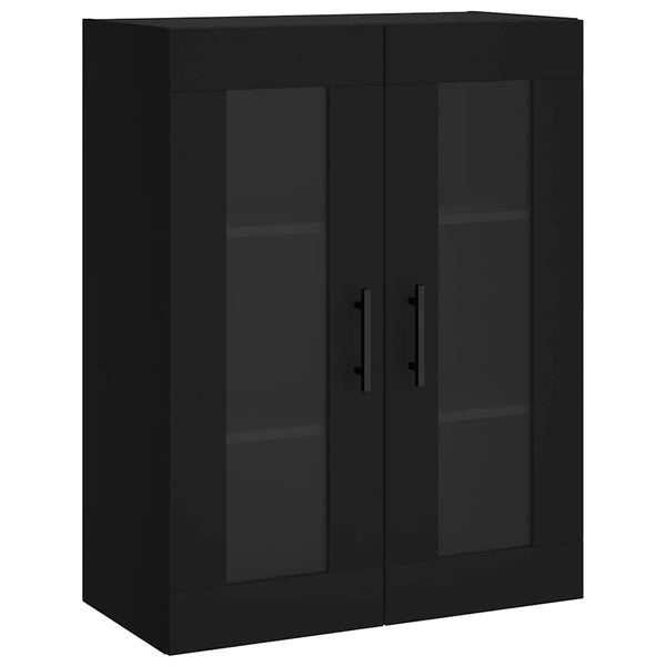 Schwarzer Wandschrank 69,5x34x90 cm