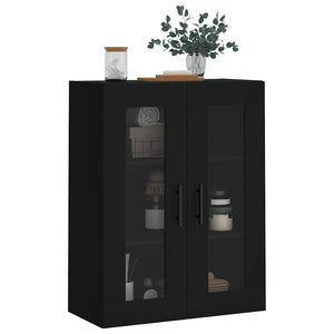 Schwarzer Wandschrank 69,5x34x90 cm