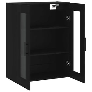 Schwarzer Wandschrank 69,5x34x90 cm