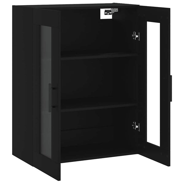 Schwarzer Wandschrank 69,5x34x90 cm