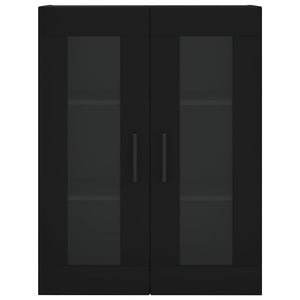 Schwarzer Wandschrank 69,5x34x90 cm