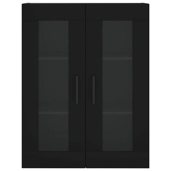 Schwarzer Wandschrank 69,5x34x90 cm
