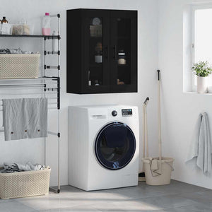 Schwarzer Wandschrank 69,5x34x90 cm