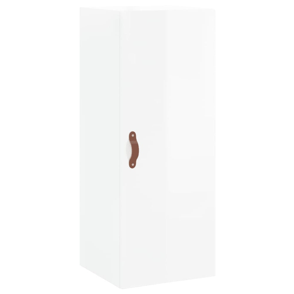 Hochglanz Weiß Wandschrank 34,5x34x90 cm