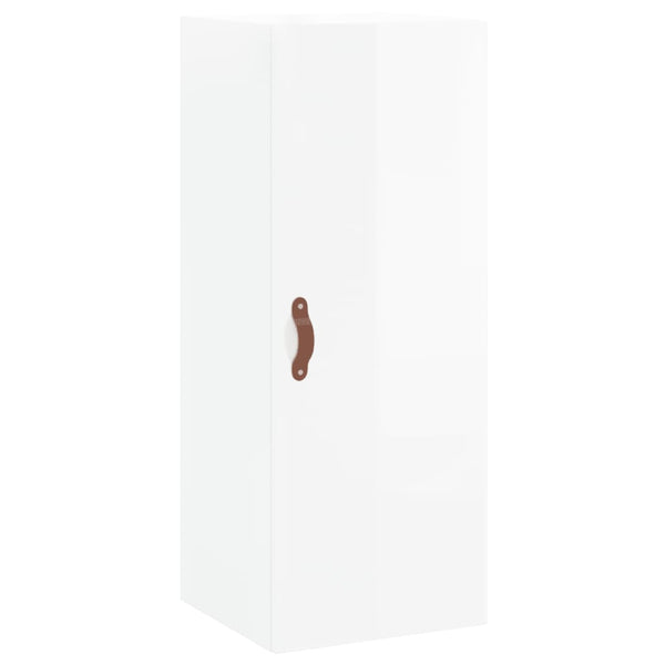 Hochglanz Weiß Wandschrank 34,5x34x90 cm