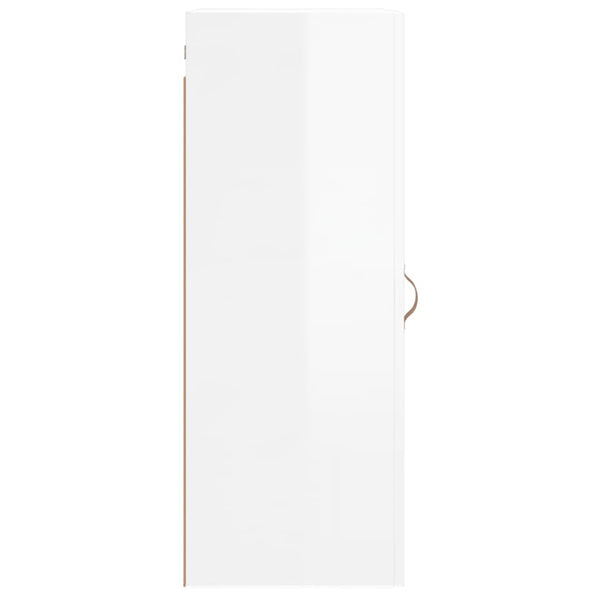 Hochglanz Weiß Wandschrank 34,5x34x90 cm