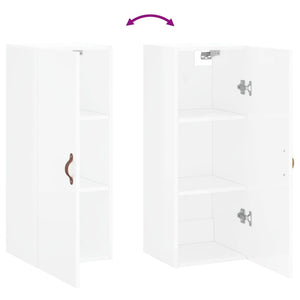 Hochglanz Weiß Wandschrank 34,5x34x90 cm