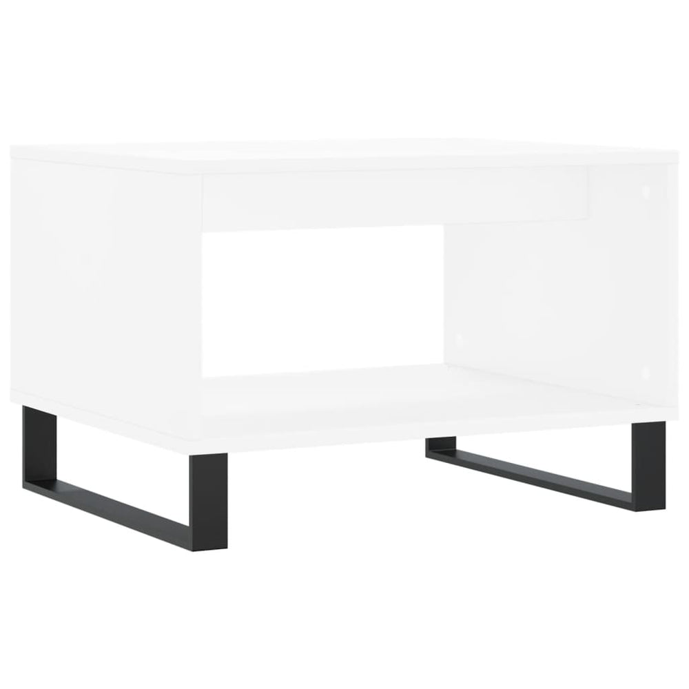 vidaXL Table basse blanche 60x50x40 cm Aggloméré