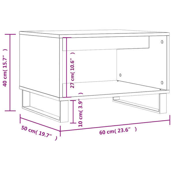 Couchtisch Grau Sonoma 60x50x40 cm