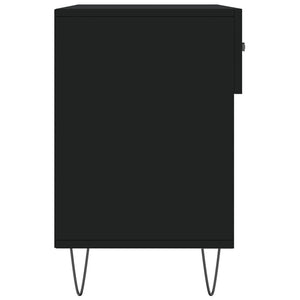 Schuhbank Schwarz mit Stauraum 102 cm