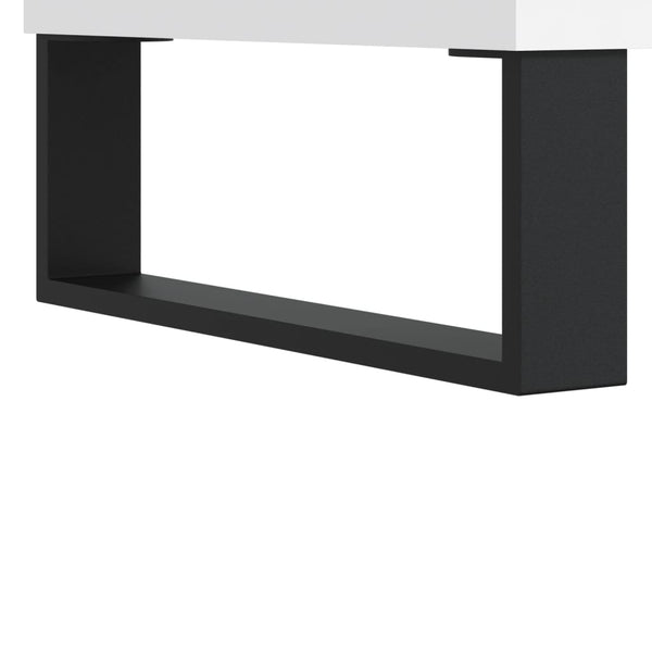Schuhbank Weiß mit Stauraum 102 cm