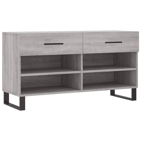 Schuhbank Grau Sonoma mit Stauraum