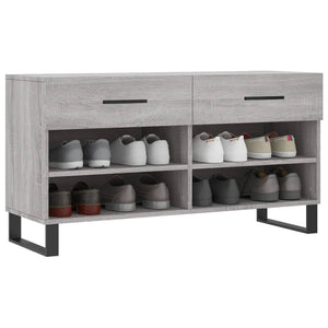Schuhbank Grau Sonoma mit Stauraum
