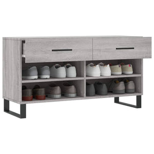 Schuhbank Grau Sonoma mit Stauraum