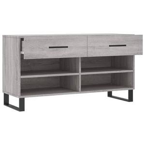 Schuhbank Grau Sonoma mit Stauraum