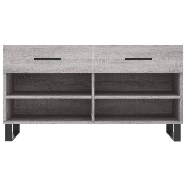 Schuhbank Grau Sonoma mit Stauraum