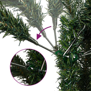 vidaXL Sapin de Noël artificiel pliable avec baies rouges 150 cm